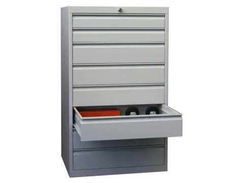 Ladenkast HxBxD 1200x715x600mm 8 Laden Ral7035