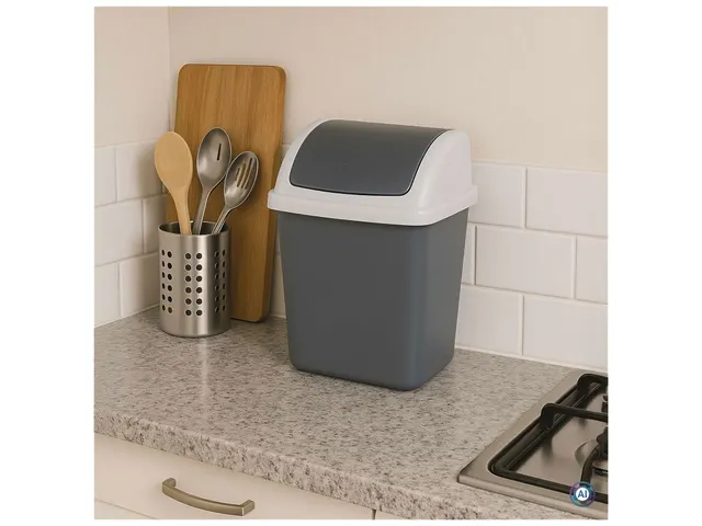 Afvalemmer MAULswing 5 Liter Grijs