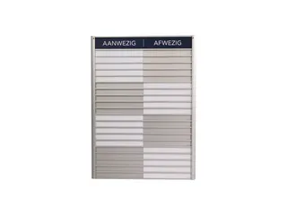 Menoor In-Uit bord 20 namen Aluminium Aanwezig/Afwezig Donkerblauw - 1