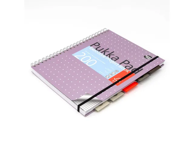 Carnet de projet spirales Pukka Pad Metallic Executive A4 quadrille 3