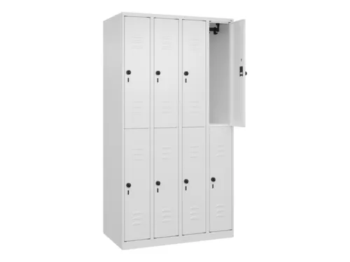 dubbeldekse locker,HxBxD 1850x1000x500mm,4x2vak.,vak B 250mm