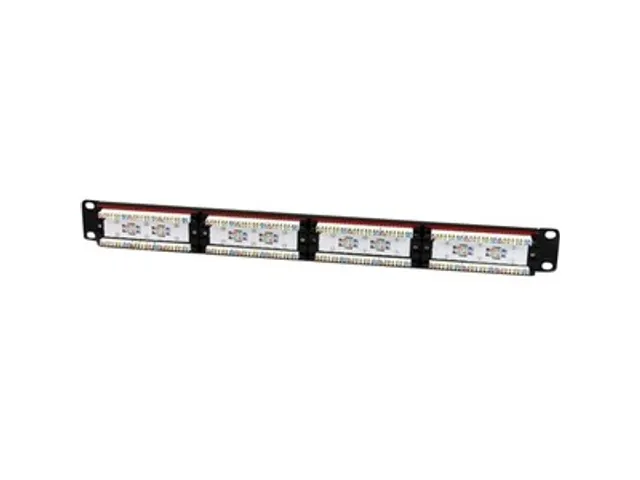 24 Port 1U Rackmount Cat6 Patch Panel