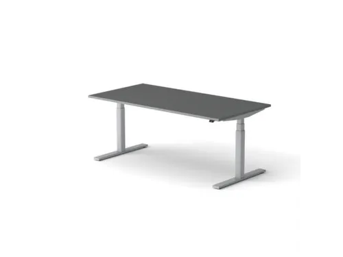 Elektrisch ihv bureau,HxBxD 650-1310x1800x900mm,blad donkergrijs