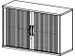 jaloeziedeurkast HxBxD 770x1200x430mm 1xhouten vloer romp onyxgrijs