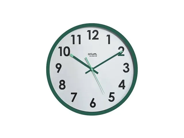 Wandklok CEP Orium Naturalis 31cm geruisloos uurwerk groen