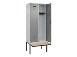 locker met bank,HxBxD 2120x800x815mm,2vak,vak B 400mm,cilinderslot