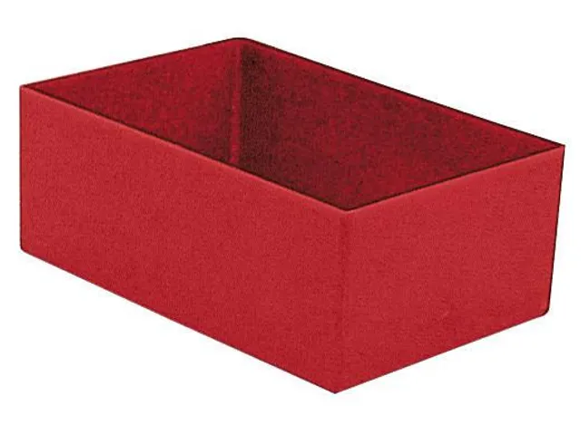 Inzetbak HxLxB 63x162x108mm Polystyreen Rood 50 stuks