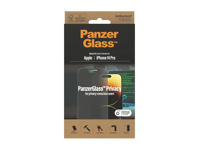 PanzerGlass Privacy Screen Protector iPhone 14 Pro | Classic Fit, A