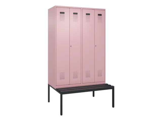 armoire vestiaire avec banc noir et blanc,HxlxP 2120x1200x815mm