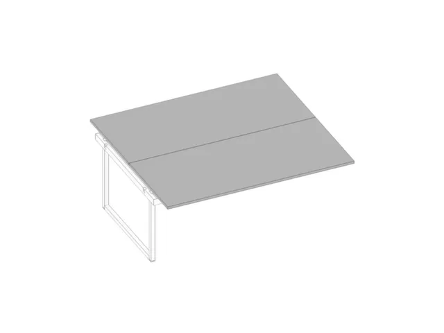 aanbouwtafel,v. benchtafel,HxBxD 730x1800x1600mm,blad grijs
