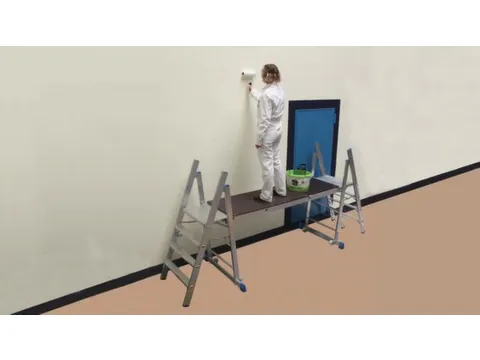 werkbordes m. zeefdrukplaat,v. laddersteiger,L 2m