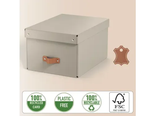 Leitz Puro Opbergdoos met deksel medium 17L set van 2 beige