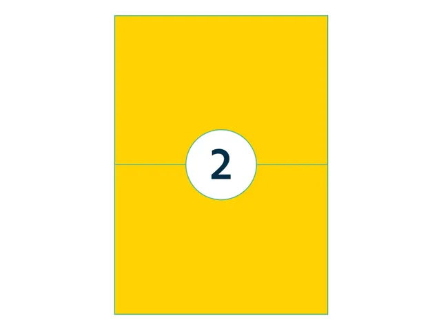 Gekleurde Etiketten 210x148mm Geel 42723 1000 Vel