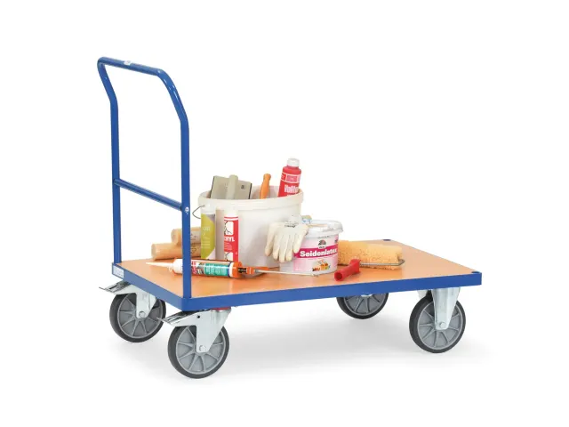 Duwbeugelwagens 2502 600kg 1000x700mm Houten Plaat Ral5007