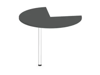 aanbouwtafel,i.h.v.,HxØ 720-840x1000mm,driekwartrond,MS-donkergrijs - 1