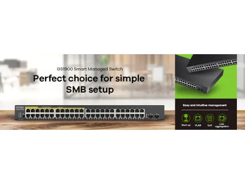 Zyxel GS1900-48 v2, 48-port GbE L2 Smart Switch, rackmount, L2, Gigabi