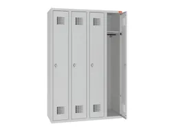 lockerkast,HxBxD 1800x1200x500mm,4vak,draaigrendel,sokkel,romp RAL7035