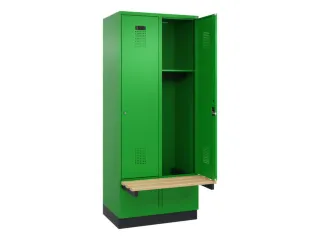 locker met bank,HxBxD 1950x800x815mm,2vak,vak B 400mm,cilinderslot - 1