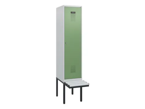 locker met bank,HxBxD 1950x400x815mm,1vak,vak B 400mm,cilinderslot