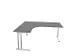 bureau in vrije vorm,HxBxD 740x1800x1600mm,vrije vorm,MS-donkergrijs