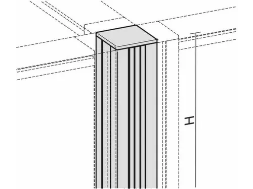 verbindingszuil 4x90°,H 600mm
