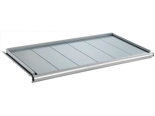 uittrekbaar legbord,v. zwaarlastkast,BxD 918x459mm,vakl. 200kg,staal