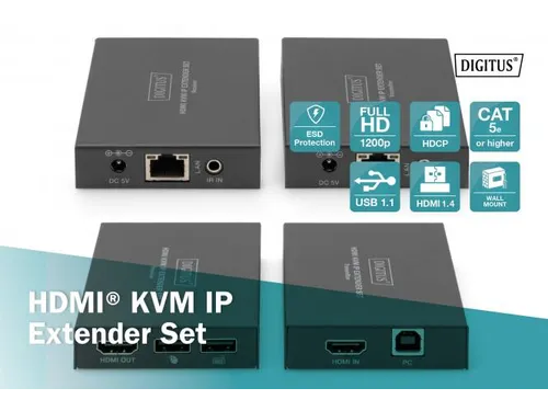 HDMI KVM Extender Set over IP 150m Full HD 1080p