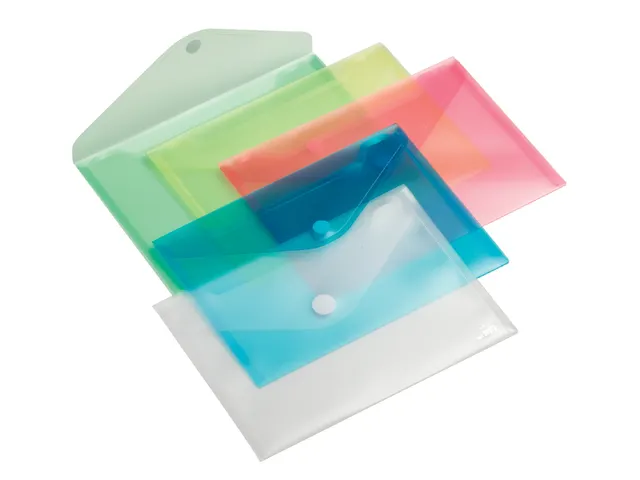 Enveloptas Europel A5 250x180mm dwars transparant blauw