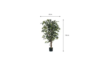 Kunstplant Mica Ficus groen in pot 85x150cm - 11
