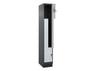Z-garderobekast,HxBxD 1950x300x500mm,vak B 150/300mm,draaigrendel - 2