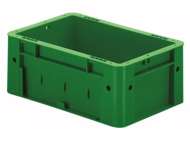 Euronorm Stapelkrat 120x300x200mm 4.1l Wanden/Bodem Gesloten Groen