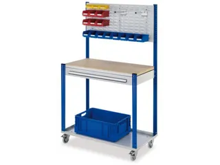 Verrijdbaar Werkstation 1730x1000x500mm Met Sleufplaat 1 Lade - 3