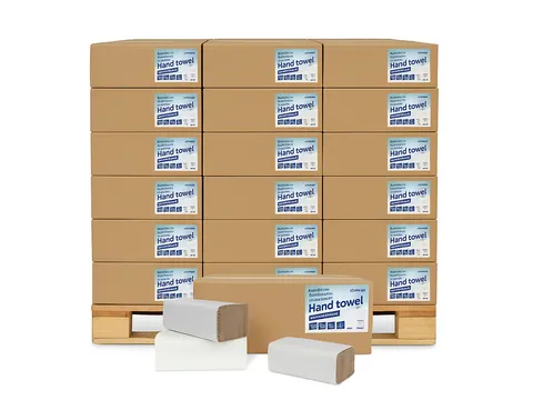 Handdoek Z-vouw 1-laags 25x23cm 20x250 Stuks Naturel Pallet