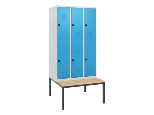 Dubbeldekse dekenkist,HxBxD 1950x900x815mm,3x2vak.,vak B 300mm