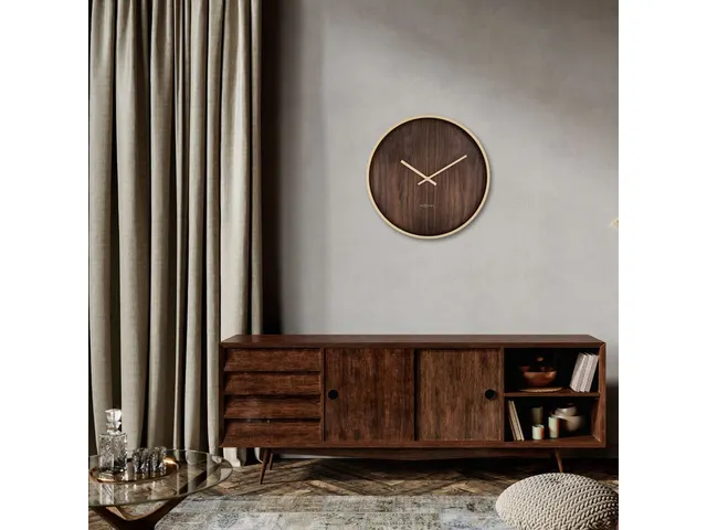 Wandklok NeXtime Oslo Large 50 cm bruin