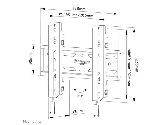 Wandsteun WL30S-850BL12 TV 24-55 Inch Zwart