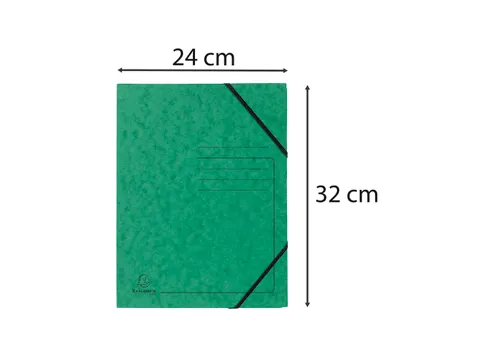 Elastomap z/klep. ge druckt 355g groen