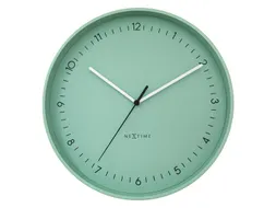 Wandklok NeXtime Berlin L 40cm mint groen aluminium