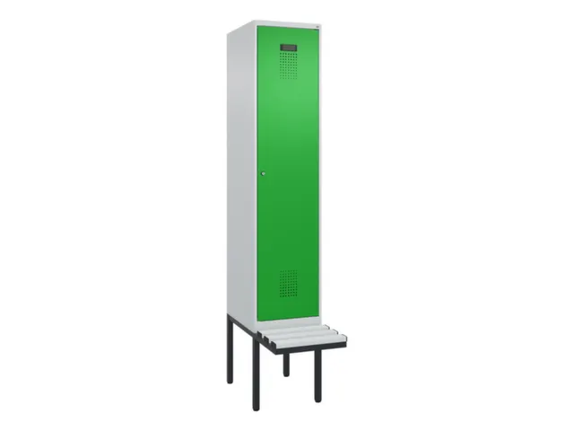 locker met bank,voor scheiding van kleding,HxBxD 2120x400x815mm,1vak