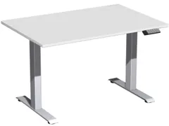 Elektrisch ihv bureau,HxBxD 630-1280x1200x800mm,blad lichtgrijs