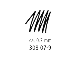 Fineliner Staedtler Pigment 308 zwart 0.7mm - 10