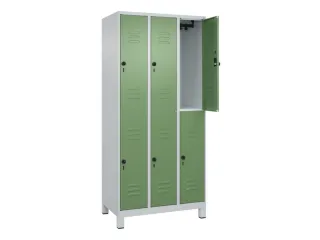 dubbeldekse locker,HxBxD 1950x900x500mm,3x2vak.,vak B 300mm - 2
