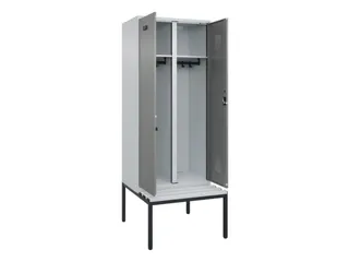locker met bank,voor scheiding van kleding,HxBxD 2120x800x815mm,2vak - 1