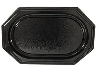 Cateringschaal Gerecycleerd PET 55x36cm 8 Hoek Zwart Pak 10 Stuks - 3