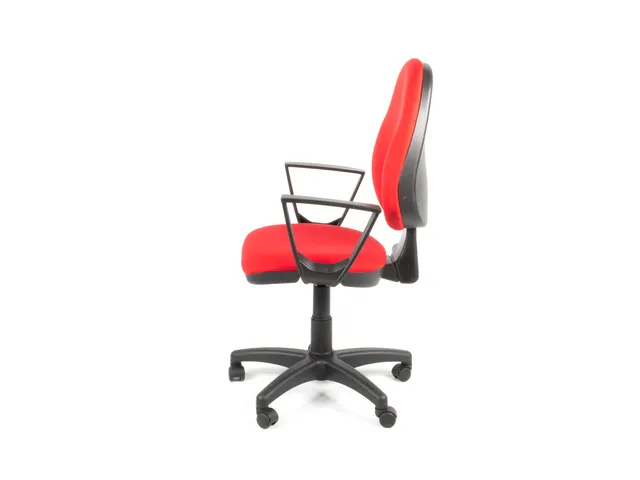Bureaustoel EN1335 Linea Tiger 01 rood/rood met armleuning