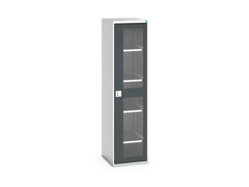 vitrinekast 2000x525x550mm 4xStalen bodem romp RAL7035 front RAL7016