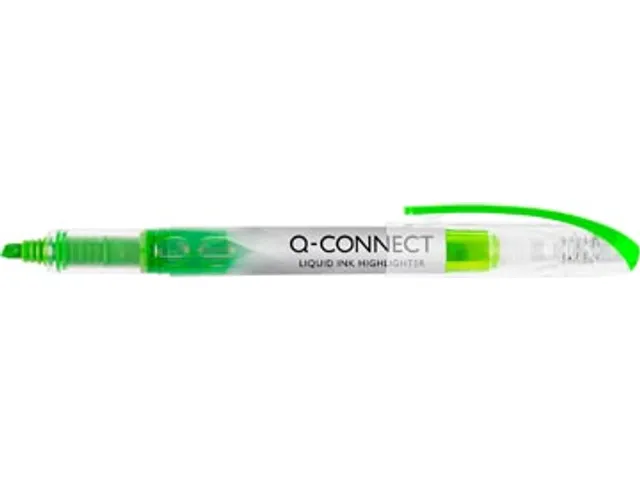Q-connect Liquid Ink markeerstift Schuine punt Groen