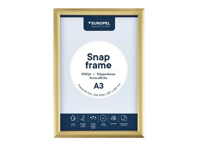 Easy-Click Kliklijst Europel A3 25mm aluminium Goud