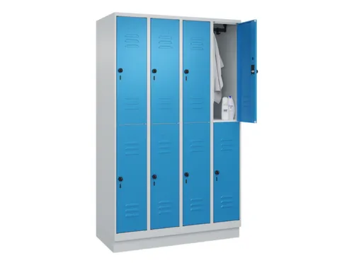 dubbeldekse locker,HxBxD 1950x1200x500mm,4x2vak.,vak B 300mm