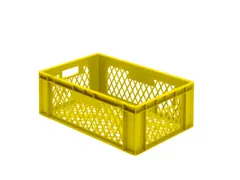 Euronorm-stapelbak 40l 210x600x400mm Wanden/bodem Opengewerkt Geel